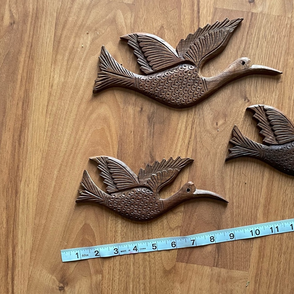 Bird wooden accent sculpture  pieces - Picture 3 of 8